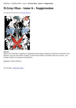 D.Gray-Man - tome 6 - Suppression