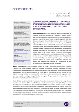 le groupe econocom enrichit son conseil d`administration pour