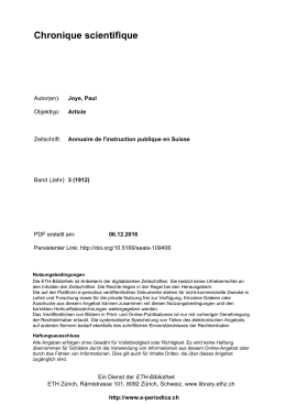 Chronique scientifique - E