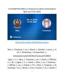 (>sTrEaM^lIvE<)Nice vs Toulouse en direct streaming En ligne Jeu