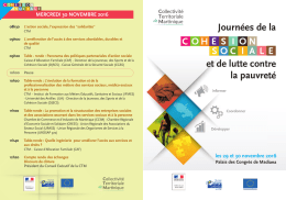 t&eacute;l&eacute;charger le programme - Collectivit&eacute; Territoriale de Martinique