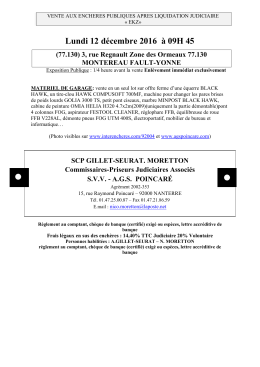Annonce - Hotel des ventes AGSPOINCARE