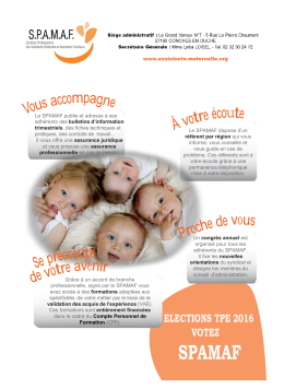en votant pour le SPAMAF - (SPAMAF) / Assistante Maternelle