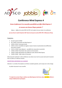 Conférence Mind Express 4 lille 2017