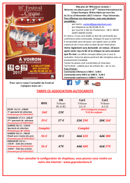 16&egrave;me Festival International du Cirque Auvergne