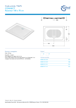 Connect - Receveur 100 x 70 cm (Code article: T2675)