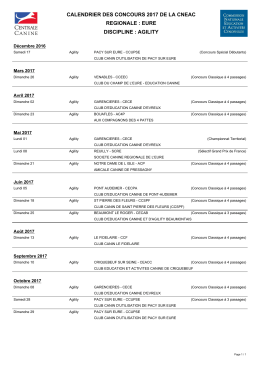 agility - Calendrier CNEAC