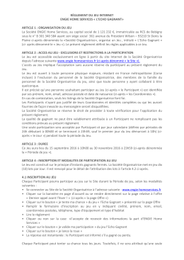 Voir le règlement complet