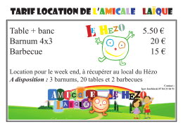 Tarifs Location 2016