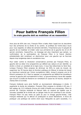 Pour battre François Fillon, la vraie gauche doit se mobiliser et se