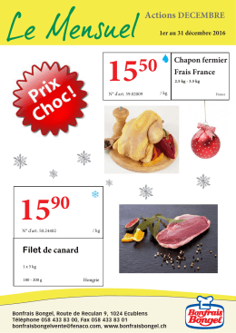 Actions DECEMBRE