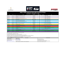 PMU.fr WPT National Deauville Festival of Poker December 5