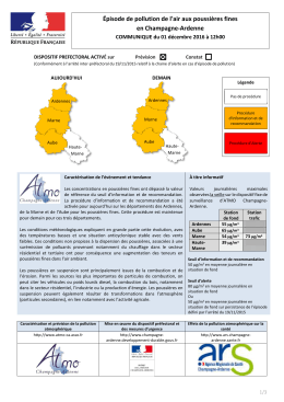 Épisode de pollution de l`air aux poussières fines en Champagne