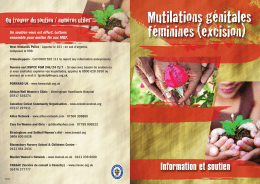 Mutilations génitales féminines (excision)