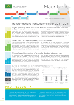 Mauritanie - Scaling Up Nutrition