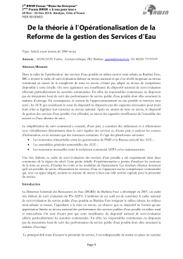 De la th&eacute;orie &agrave; l`Op&eacute;rationalisation de la Reforme de la gestion