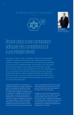 Gestion de la qualit&eacute; et des risques