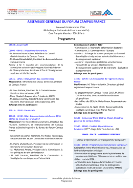 Programme AG du Forum - 301116final