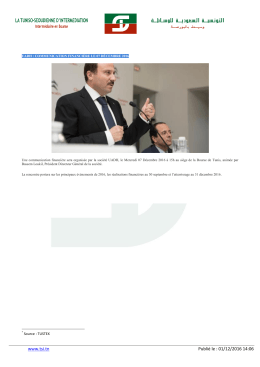 www.tsi.tn Publié le : 01/12/2016 14:06