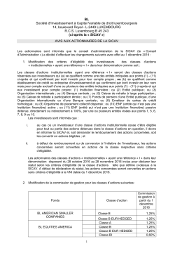 BL Société d`Investissement à Capital Variable de droit