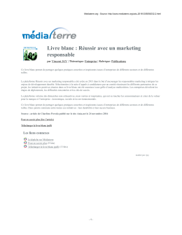 Livre blanc : R&eacute;ussir avec un marketing responsable