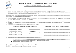 Réforme catégorie C au 1er janvier 2017