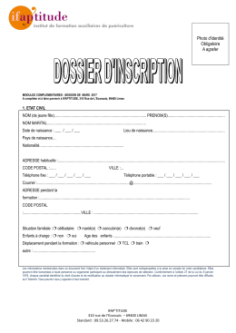 Dossier inscription Ifap`titude Moc Mars 2017