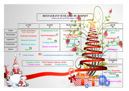 Menus du 05 au 09 Décembre 2016
