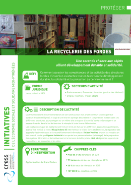 La Recyclerie des Forges - CRESS Midi