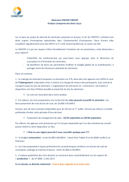 analyse compar&eacute;e des devis re&ccedil;us