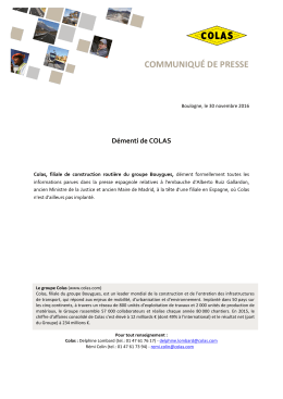communiqu&eacute; de presse