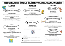 programme école élémentaire jean jaurès - Amberieu-en