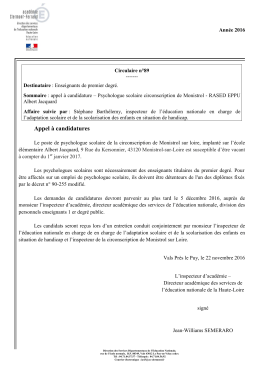 Circulaire n - Académie de Clermont