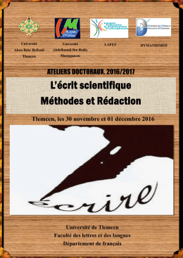 L`écrit scientifique Méthodes et Rédaction