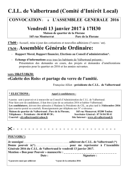 Adhérents, téléchargez votre convocation ici