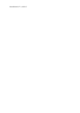 Amendement n°1 : article 2