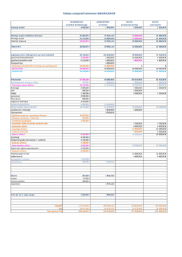 Tableau comparatif devis séminaire