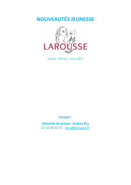 nouveautés jeunesse