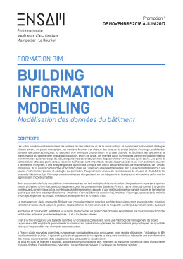 building information modeling - Ecole Nationale Sup&eacute;rieure d