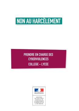 prendre en charge des cyberviolences college - lycee