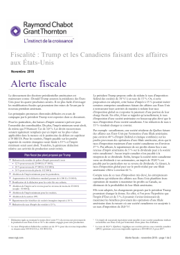Alerte fiscale - Raymond Chabot Grant Thornton