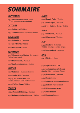 SOMMAIRE - Auditorium Seynod