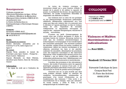 Plaquette - CENTRE D`ÉTUDES ET DE RECHERCHES CLINIQUES