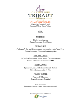 Tribaut Schloesser Champagne Dinner