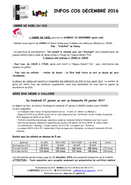 INFO DU COS Décembre 2016 Téléchargez l - COS Saint