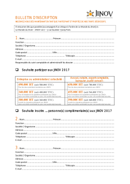 bulletin d`inscription