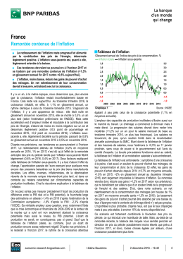 France : remont&eacute;e contenue de l`inflation