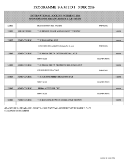 programme samedi 3 dec 2016