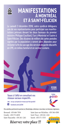 Manifestation &agrave; Montr&eacute;al et St