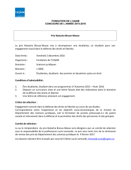 Bourse Richter - D&eacute;partement des sciences juridiques